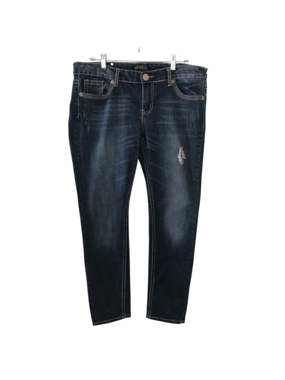 Premiere by Rue 21 Low Rise Skinny Whiskered Jeans Juniors 13/14R Y2K Glam